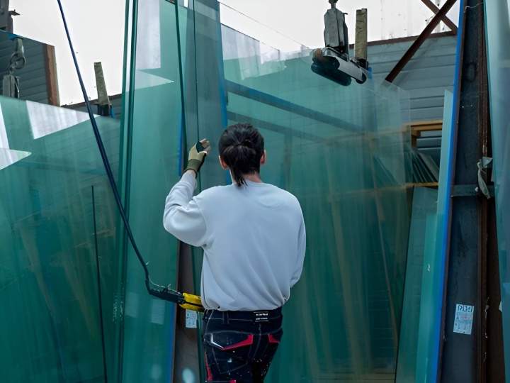 Vitrerie et miroiterie : découpe de verre sur mesure.